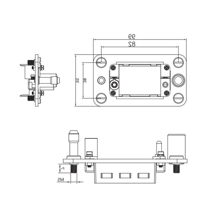  Inch-size rectangular Multi-connector H10B-M3-M